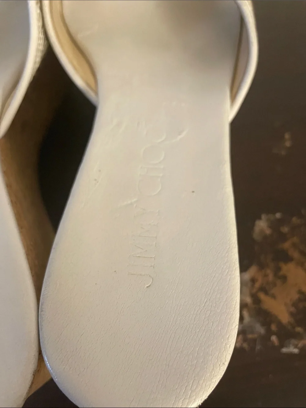 Jimmy Choo Cream Woven Cork Platform Wedge Sandals